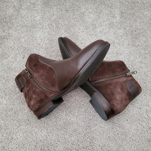 J.Jill Leather Ankle Boots Women brown Size 8 suede Fall Boho - Picture 6 of 7